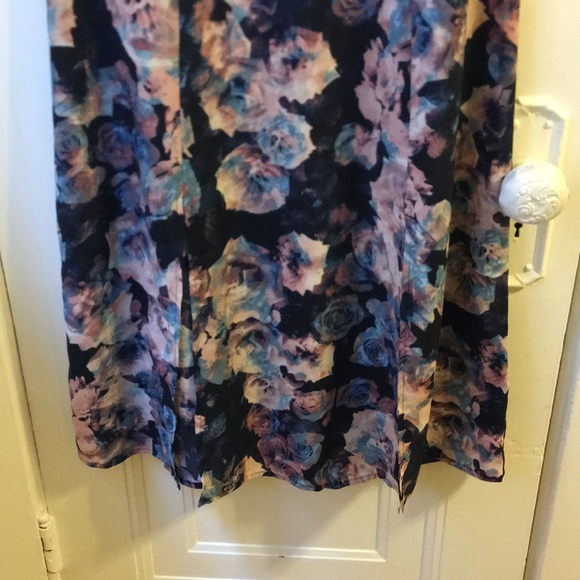 Jack- navy and pastel floral print midi dress - Picture 4 of 5